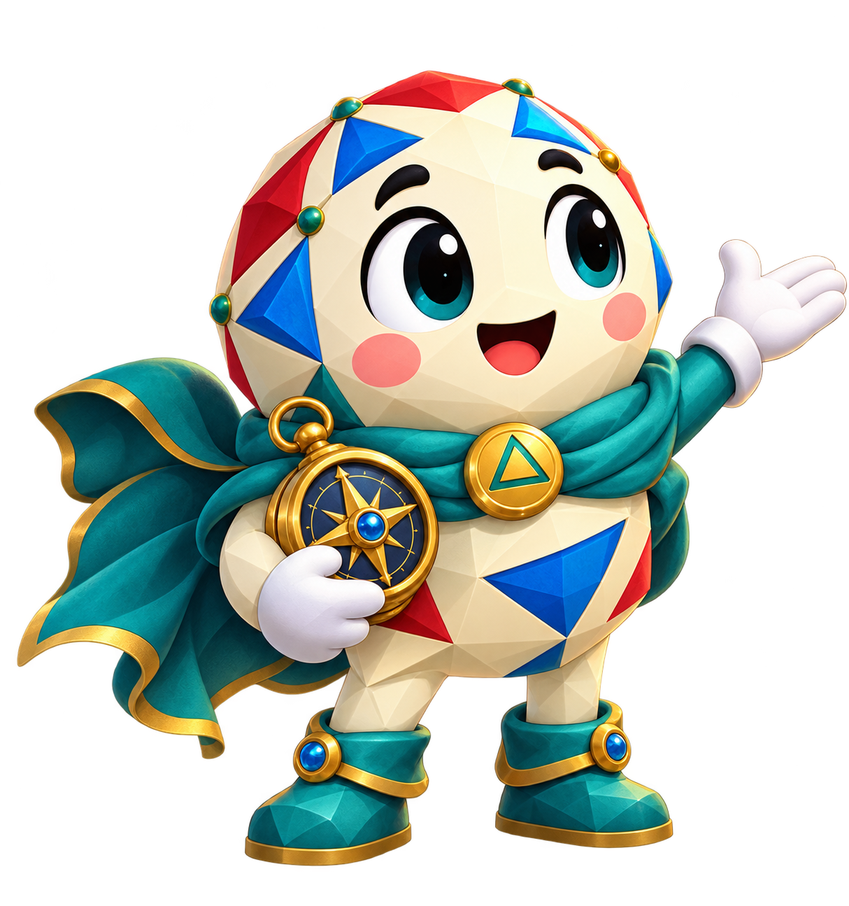 Tess holding her compass